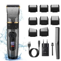 Electric Shavers Multi Functional USB Rechargeable Shaver Stainless Steel Shaving Machine Men Triple Blade Razor 231201