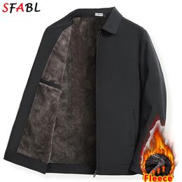 Mens Jackets Warm Fleece Winter Jacket Turndown Collar Blazers Luxury for Men Business Office Dress Coat Male L3XL 231201