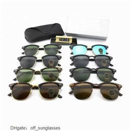 Wayfarer Luxury Square Sunglasses Men Women Acetate Frame With Ray Glass Lenses Sun Glasses For Male 2024 GDJ5