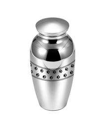 45x70mm 5 Color Aluminum Alloy Cremation Ashes Urn for PetHuman Pet Paws Mini Memorial Urns Funeral Jar With Fill Kit4642692