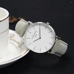 Wristwatches Women Men Watch Simple Dial Fashion CHRONOS Unisex Casual Dress Quartz Stainless Steel Mesh Silver Clock Relogio Feminino