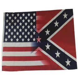 New 3 X 5 Ft American Flag with Confederate Civil War Flag new style hot sell 3x5 Foot Flag 30pcs DHL2931267