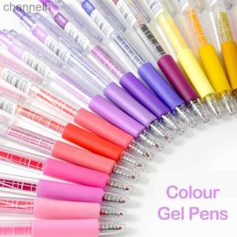 Gel Pens Colour Gel Pen Set Kawaii Art Write Highlight Metallic Ballpoint Pen Back to School Korean Stationery Office Supplies YQ231201