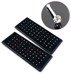 120pcs/set Crystal Rhinestone Nose Ring Fashion Body Jewelry Nose Studs Stainless Nose Piercing Stud Wholesale7365352