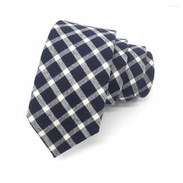 Bow Ties HOOYI Cotton Men Neck Tie Fashion Business Slim Wedding Gravata