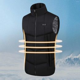 Men's Vests Mens Fall And Winter Dual Control 17 Heating Suit Thermostatic Electric Vest Jacket Snow Proof Men