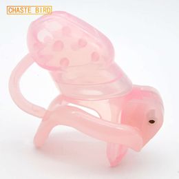 New CHASTE BIRD Cock Cage Penis ring Male Standard barbed Silicone Cage With fixed Resin Ring Chastity Device Adult Sexy toys A363-1