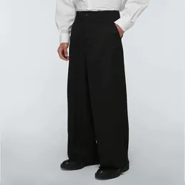 Men's Pants Loose Wide Leg Casual 2023 Korean Fashion Trend Large Size Simple Black Straight