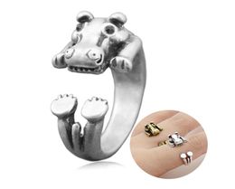 1 Piece Hippo Anel Feminino Cute Ring For Women Boho Animal Anillos Couple Love Rings Men Jewellery Bague Femme Everyday Gifts2604320