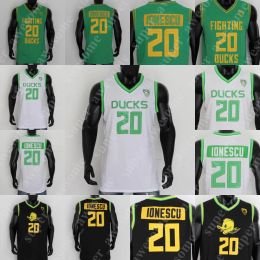 Maglia NCAA 20 Sabrina Ionescu Oregon Ducks Maglie da basket Bianco Verde Nero Giallo Ed