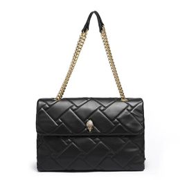 Evening Bags Black Kurt Geiger Handbag Large Rhombus Small Shoulder Bag for Women Casual Crossbody Cowhide UK Ladies Brand Purse 231130