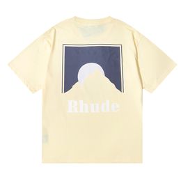 rhude luxury brand rhude shirt men t shirts designer men shirt men shorts print white black s m l xl street cotton fashion youth mens tshirts tshirtJVUQ