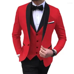 Men's Suits 2024 Casual Multicolor Suit Groom Man Stage Performance Po Studio Pography Three-Piece