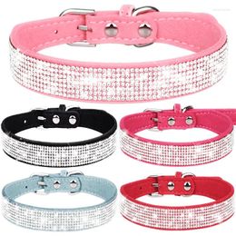 Dog Collars Shiny Rhinestone Pet Collar Exquisite Necklace Fashion Small Medium Dogs Traction Rope Sets Pets Decoration Accessories