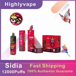 Sidia disposable vape puff 12000 Puffs Wholesale Disposable E Cigarette visible oil cup vape disposable puff randm tornado device vapers 12K puffs