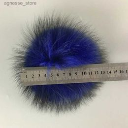 Keychains Lanyards 13cm Natural fur ball key chain fur hat winter hats Fur for shoes real fur cap accessories R231201