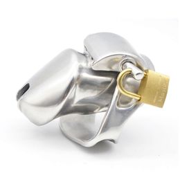 New CHASTE BIRD Male 316L Stainless Steel Luxury Small Penis Cage Chastity Device with 2 Magic Locks Sexy Toys Cock Ring Adult A337