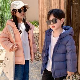 Down Coat Light Hooded Jackets For Boys And Girls Autumn Winter Kids Jacket Children's Outerwear Toddler Warm Tops Baby