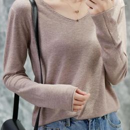 Women's Sweaters 2023 The Autumn And Winter Woman V-neck Cashmere Sweater Pullover Women All-match Explosion