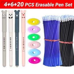 Gel Pens 30 Pcs/Lot Erasable Gel Pens 0.35mm Waterproof Blue/Black/Red Gel Ink Set Kawaii Stationery for Office Girls School Supplies YQ231201