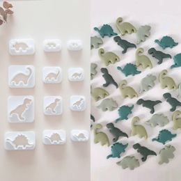 Other Home Garden 4pcsset Mini Dinosaur Polymer Clay Cutter Cute Triceratops Mould DIY Ceramic Soft Pottery Earring Pendant Jewellery Tool 231130