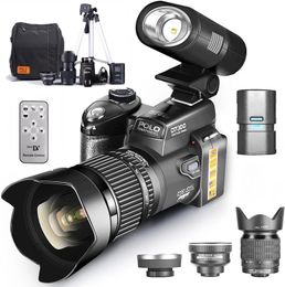 D7300 POLO Digital Camera 3P DSLR 24X Telepo Lens Professional 1080P HD Video With Tripod 231221