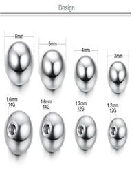 Plain Ball Screw Ear Stud Lip Bar Eyebrow Tongue Belly Button Ring Bead Ball Accessory 2mm 25mm 3mm Horseshoe Stainless Steel8341442