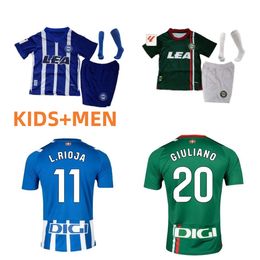 023 2024 LEJEUNE DUARTE ABQAR RIOJA SYLLA DE LA FUENTE ALKAIN GURIDI men kids kit football shirt home away blue green