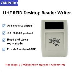 Other Home Garden Yanpodo UHF RFID 860960Mhz Card Copier ISO180006C EPC C1GEN2 Desktop Reader And Writer Encode With USBTypeB Interfance 231130