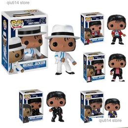 Figuras de brinquedo de ação Funko Pop Michael Jackson Beat It Billie Jean Bad Smooth Fãs Coleção Modelo Brinquedos para crianças Presentes de aniversário Drop De Dhvhi