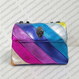 stylisheendibags Evening Bags Kurt Geiger Bag Rainbow Women Handbag Jointing Colorful Cross Body Bag Patchwork Clutch 0122 23269i