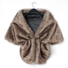 Scarves Women Faux Fur Shawl Coat Luxurious Thickened Warm Coldproof Cape Women's Elegant For Formal