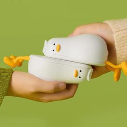 Other Home Garden 2 in 1 Electric Winter Heater Cartoon Duck Hand Warmer Fast Heating Mobile Phone Bracket USB Rechargeable Supplies 231130