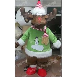 Halloween cute Reindeer Mascot Costumes High Quality Cartoon Theme Character Carnival Adults Size Outfit Christmas Party Outfit Suit For Men Women