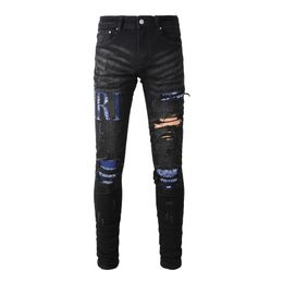 Designer Jeans Amiryes Jeans Hole Black Jeans Skinny Ruin Jeans Tears Designer Black Jeans Slim Fit Jeans Stack Jeans Religion Rock Revival Jeans Pants Religion