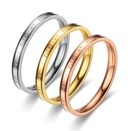 Rings For Women Plated Dainty Jewelry Men 18K Gold Plated Titanium Steel Rings Luxury Designer Accessories Fashion English Letters Couple Ring Gift SYXG224