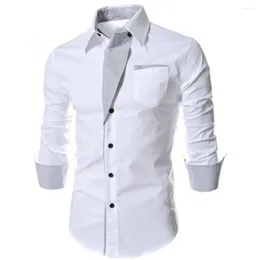 Men's Dress Shirts Gold Man White Shirt Men Brand Stand Collar Mens Casual Slim Long Sleeve Chemise Homme Camisa Masculina