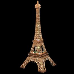 Decorative Objects Figurines Eiffel Tower Party Decorations Statue Favour Wedding Night Light Architecture Craft 231130