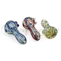 DHL!!! Beracky Hand Pipe Extra Small Size Swirl Design 3.2inch Glass Dry Herb Smoking Pipe Smoking Tools Smoking Accessories Colourful Accessories