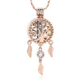 Chains Dream Catcher Cremation Jewellery For Ashes Stainless Steel Tree Of Life Memorial Urn Necklace Women Men256k