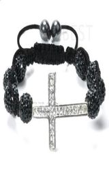 cheap! New!10mm black micro pave cz Disco disco Ball Beads Bangles OMN Women Crystal Shamballa Bracelet Jewellery wholesale HOT hotsale1810843