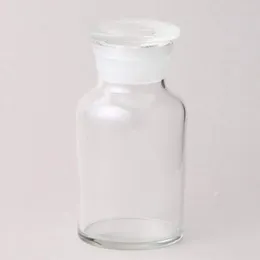 500ml Laboratory Clear Glass Reagent Bottle Wide Mouth Ground Stopper Lab Glassware
