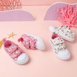 Sneakers Fashion Kids Baby Shoes Girls Pink Cute Cartoon Canvas Shoes Children Sneakers Breathable SoftSoled NonSlip Casual Shoes 231201