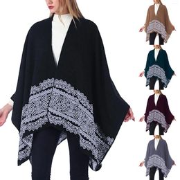 Scarves Women's Travel Plaid Shawl Wraps Open Front Poncho Cape Warm Oversized Sweaters Casual Cardigan Shawls For Fall Winter