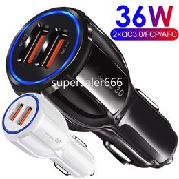 36W 30W QC3.0 Fast Quick Chargers Dual Usb Car Charger Power Adapters For IPhone 14 15 11 12 13 Samsung S20 S21 S23 S24 htc GPS PC S1