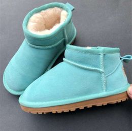 New Kids Boy Girl Children Mini Snow Sheepskin Plush Fur Aus Short G5281 Ankle Soft Comfortable Keep Warm Boots with Card Dustbag UG G