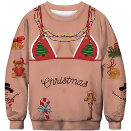 Men's Sweaters Christmas Sweater Novelty Funny Light Up Ugly Christmas Sweater For Men And Women 3D Printing Pullover Jumpers Warm Sweater 231130