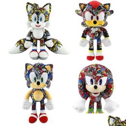 Stuffed Plush Animals 30Cm Cute Animal Toys Pillow 2023 New Printed Hedgehog Doll Boys Animation Around Gift Dolls Home Accessories Ch Dh1Sd