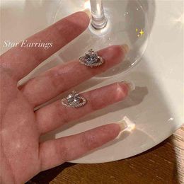 2022 New Trendy Korean Planet Stud Earring For Women Ear Pierced Wedding Party Jewelry Gift Pendientes eh300269S