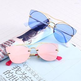 Sunglasses Luxury Cat Eye Women Retro Metal Frame Brand Designer Vintage Sun Glasses Female Male Driving Shades Oculos Uv400